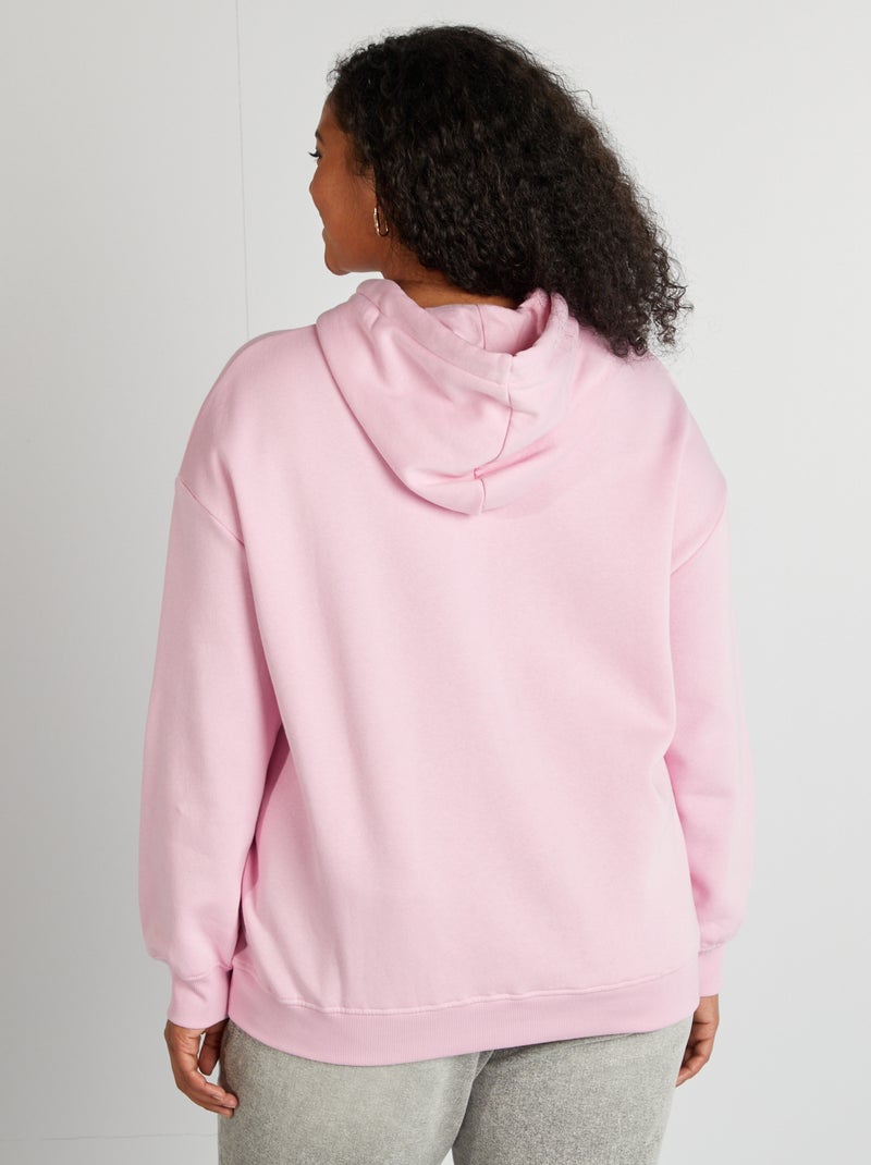 Sudadera lisa con capucha ROSA - Kiabi