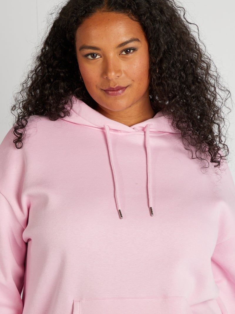 Sudadera lisa con capucha ROSA - Kiabi