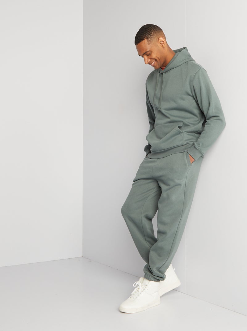 Sudadera lisa con capucha VERDE - Kiabi