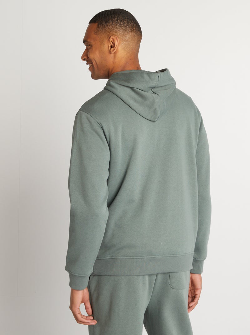 Sudadera lisa con capucha VERDE - Kiabi