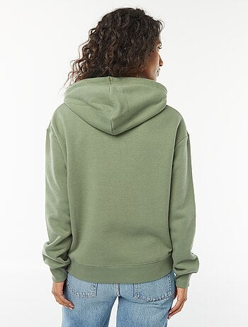 Sudadera lisa con capucha