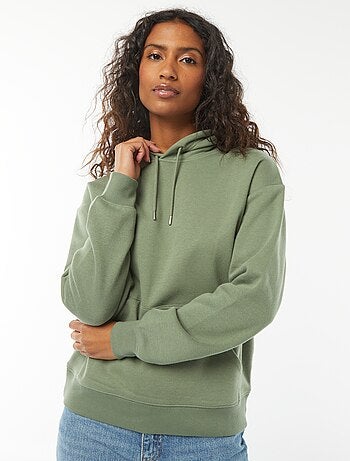 Sudadera lisa con capucha