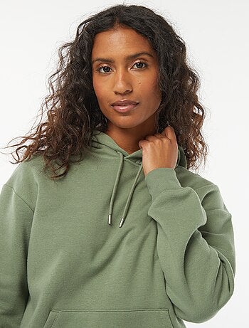 Sudadera lisa con capucha