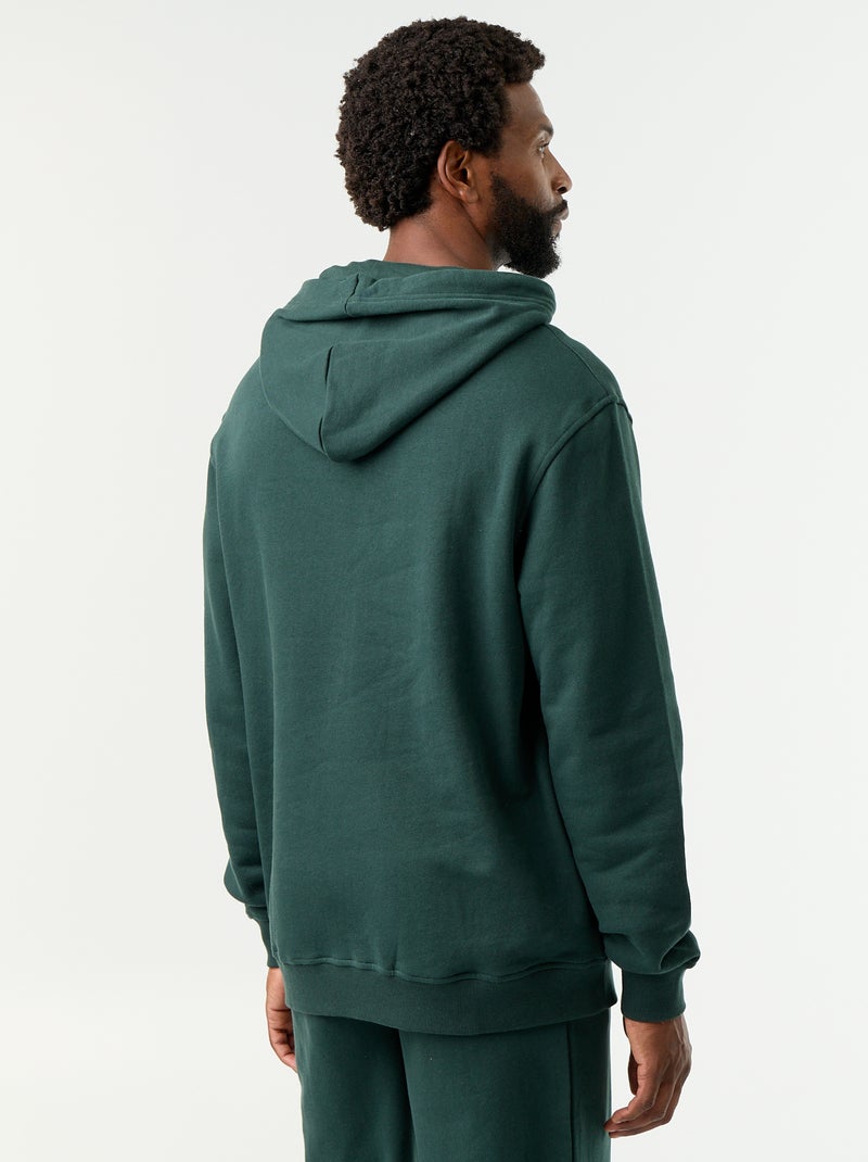 Sudadera lisa con capucha Verde - Kiabi