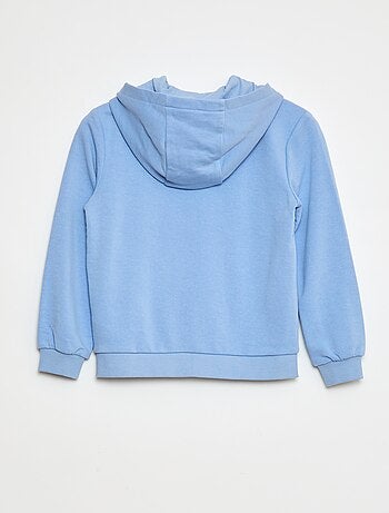 Sudadera lisa con cremallera y capucha