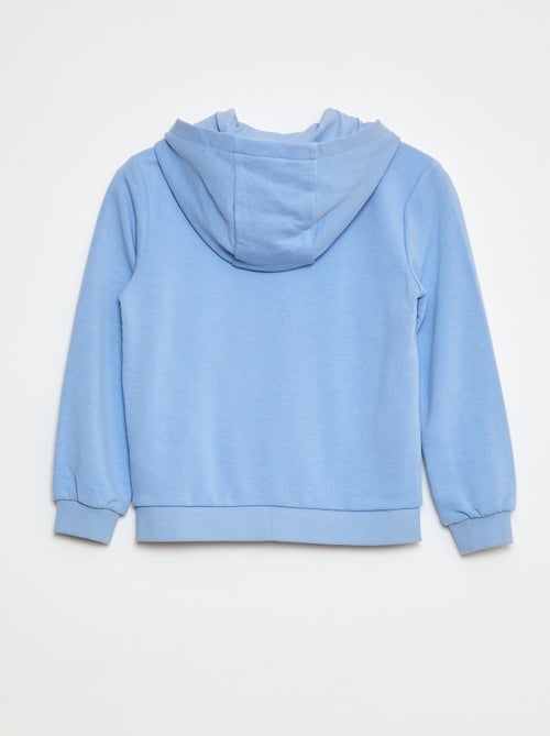 Sudadera lisa con cremallera y capucha - Kiabi
