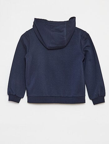 Sudadera lisa con cremallera y capucha