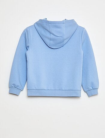 Sudadera lisa con cremallera y capucha