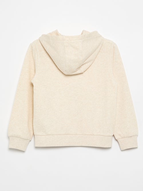 Sudadera lisa con cremallera y capucha - Kiabi