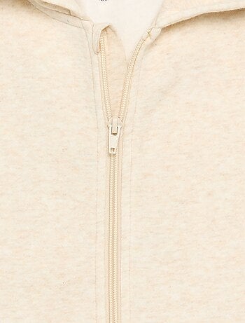 Sudadera lisa con cremallera y capucha