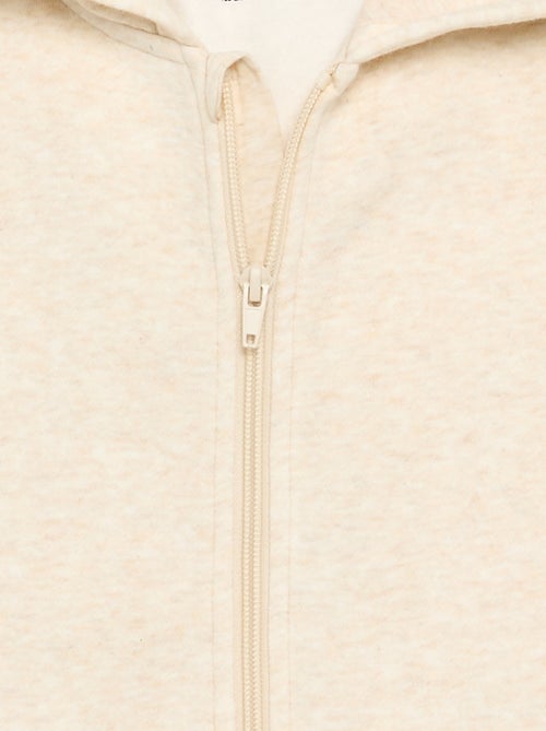 Sudadera lisa con cremallera y capucha - Kiabi