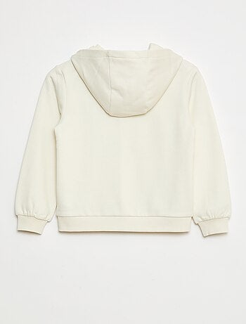 Sudadera lisa con cremallera y capucha