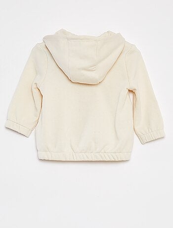Sudadera lisa con cremallera y capucha