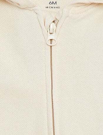 Sudadera lisa con cremallera y capucha