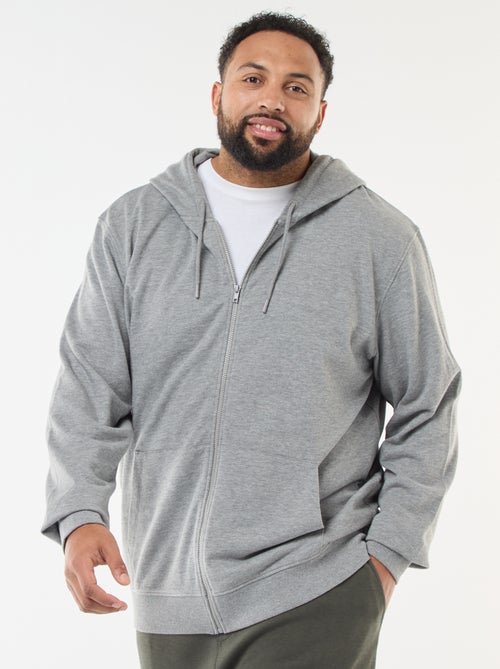 Sudadera lisa con cremallera y capucha - Kiabi Sudadera lisa con cremallera y capucha - Kiabi