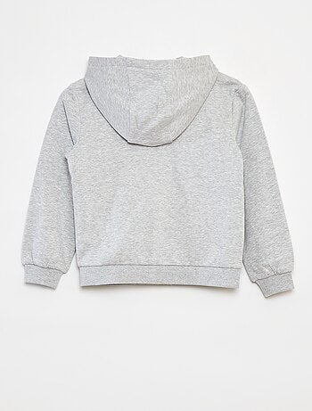 Sudadera lisa con cremallera y capucha