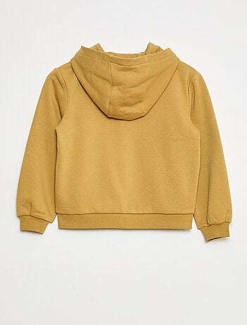 Sudadera lisa con cremallera y capucha