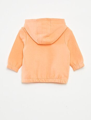 Sudadera lisa con cremallera y capucha