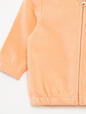 Sudadera lisa con cremallera y capucha