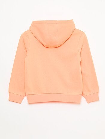 Sudadera lisa con cremallera y capucha