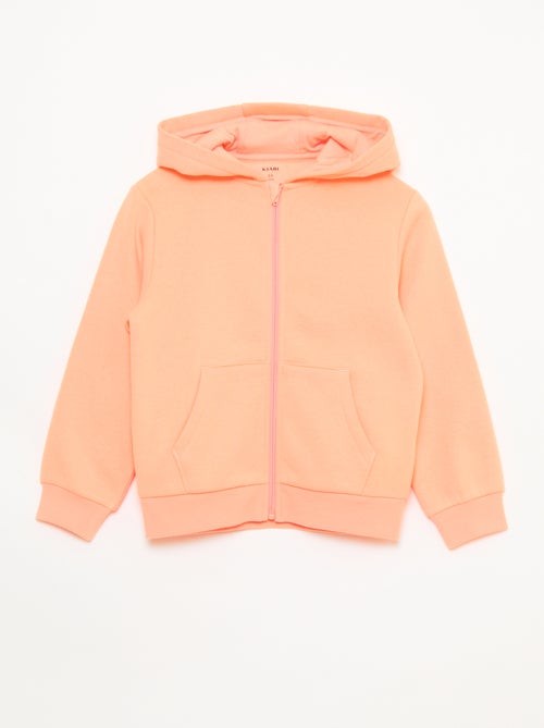 Sudadera lisa con cremallera y capucha - Kiabi Sudadera lisa con cremallera y capucha - Kiabi