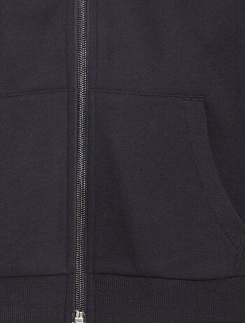 Sudadera lisa con cremallera y capucha