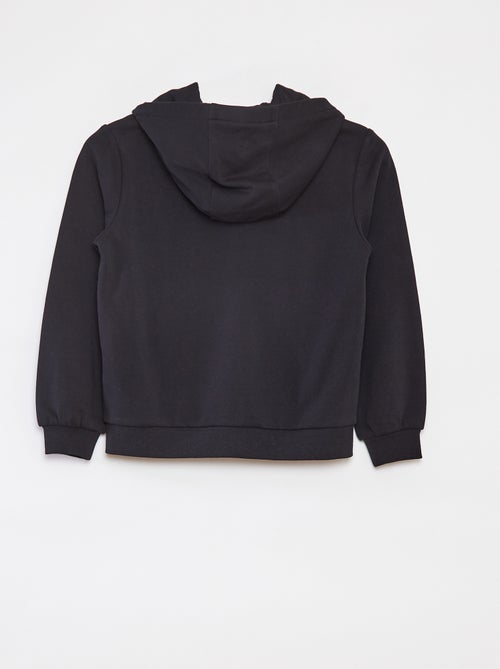 Sudadera lisa con cremallera y capucha - Kiabi