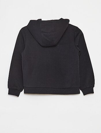 Sudadera lisa con cremallera y capucha