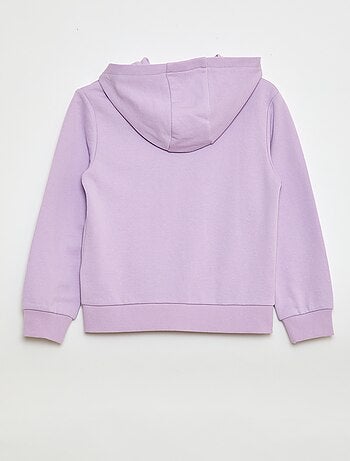 Sudadera lisa con cremallera y capucha