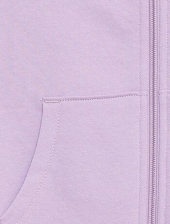 Sudadera lisa con cremallera y capucha