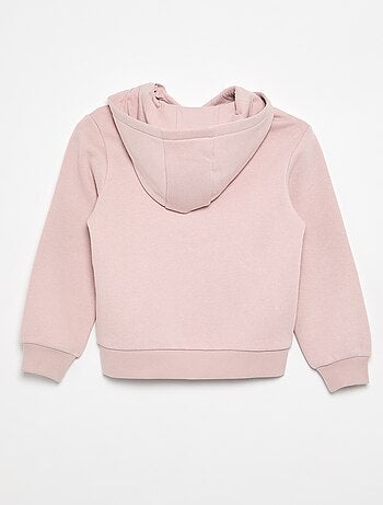 Sudadera lisa con cremallera y capucha