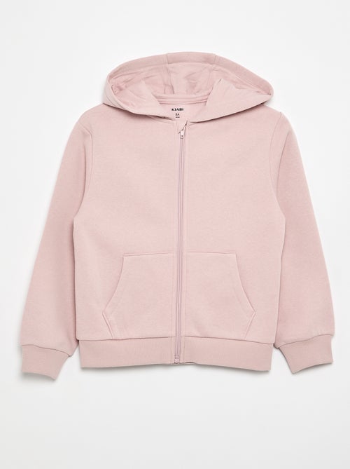 Sudadera lisa con cremallera y capucha - Kiabi Sudadera lisa con cremallera y capucha - Kiabi