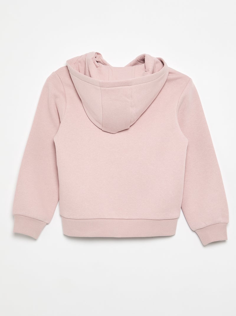 Sudadera lisa con cremallera y capucha Purpura - Kiabi