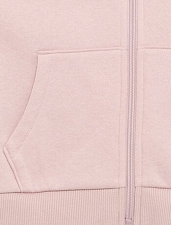 Sudadera lisa con cremallera y capucha