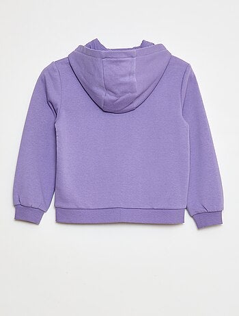 Sudadera lisa con cremallera y capucha
