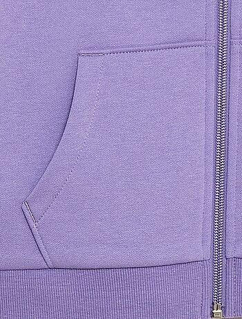 Sudadera lisa con cremallera y capucha