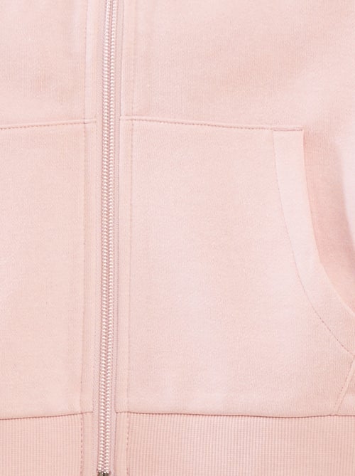 Sudadera lisa con cremallera y capucha - Kiabi