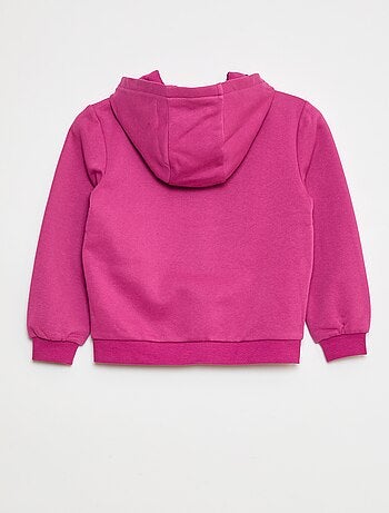 Sudadera lisa con cremallera y capucha