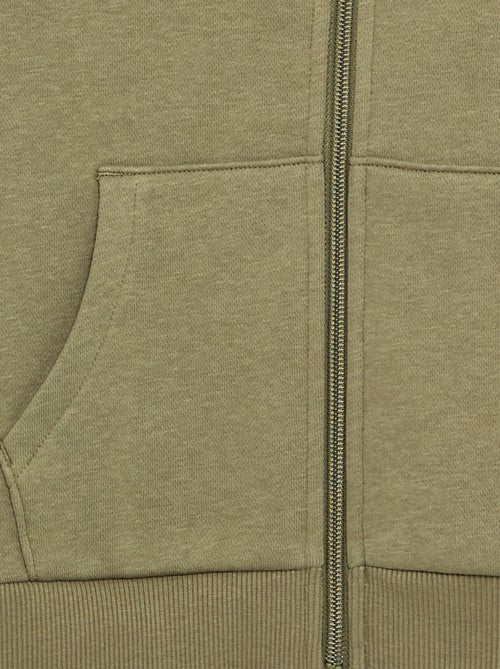 Sudadera lisa con cremallera y capucha - Kiabi Sudadera lisa con cremallera y capucha - Kiabi