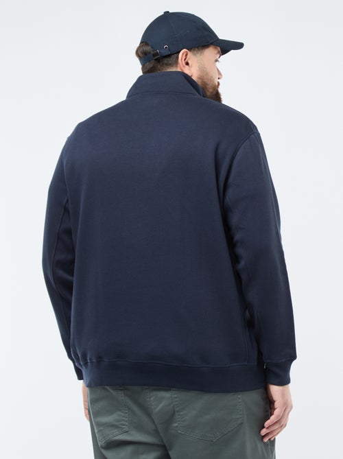 Sudadera lisa con cuello chimenea - Kiabi