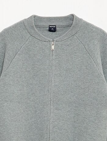 Sudadera lisa con cuello con cremallera