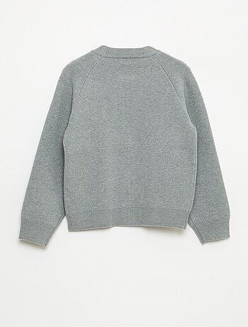 Sudadera lisa con cuello con cremallera