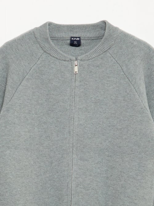 Sudadera lisa con cuello con cremallera - Kiabi