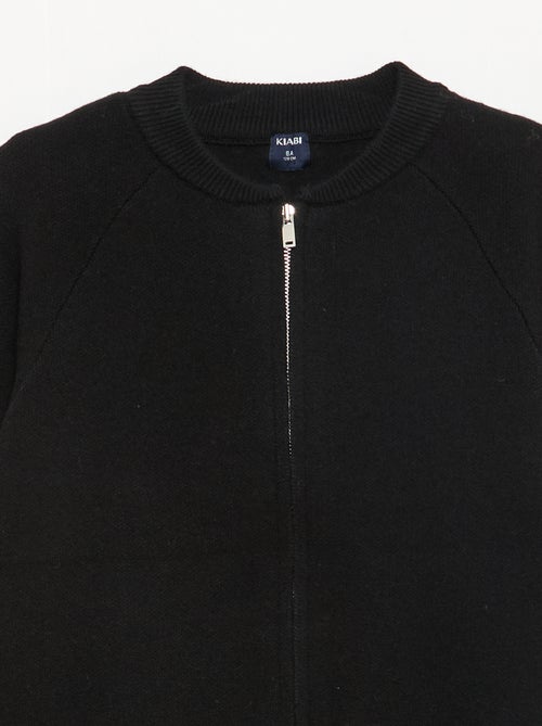 Sudadera lisa con cuello con cremallera - Kiabi