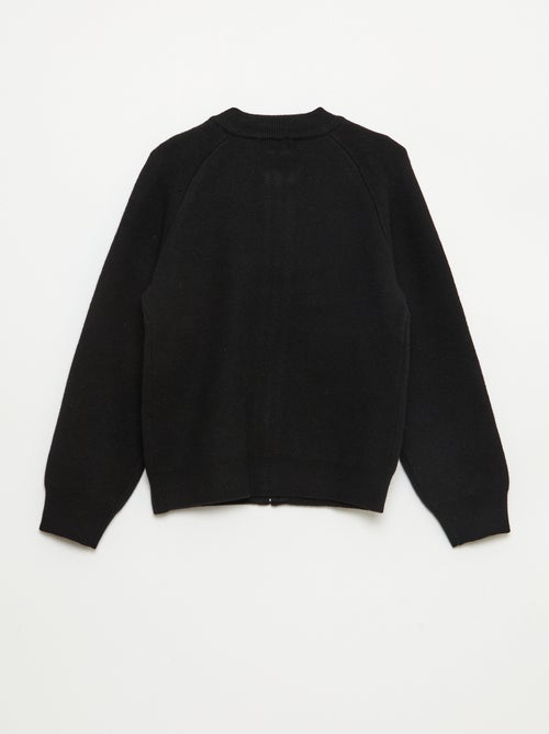 Sudadera lisa con cuello con cremallera - Kiabi