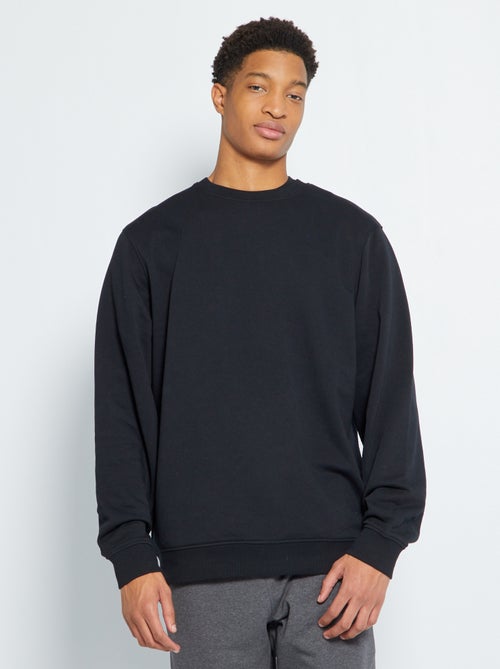 Sudadera lisa con cuello redondo +1,90 m - Kiabi