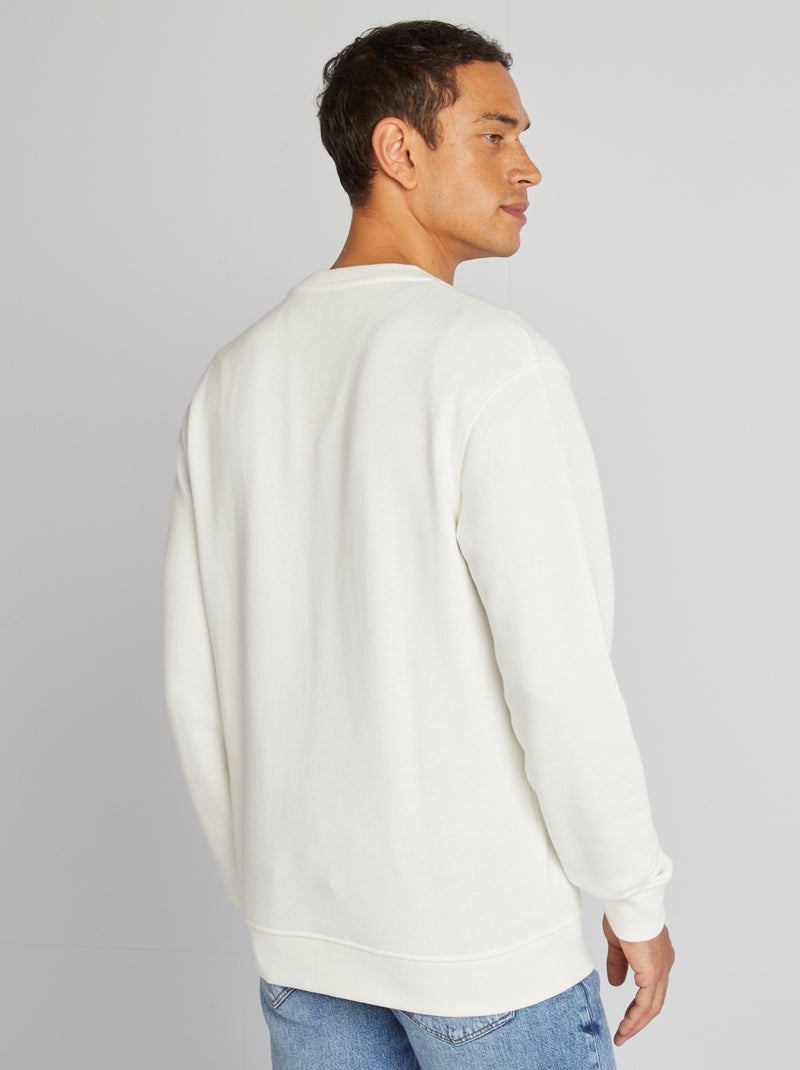 Sudadera lisa de chándal 'Berlín' BLANCO - Kiabi
