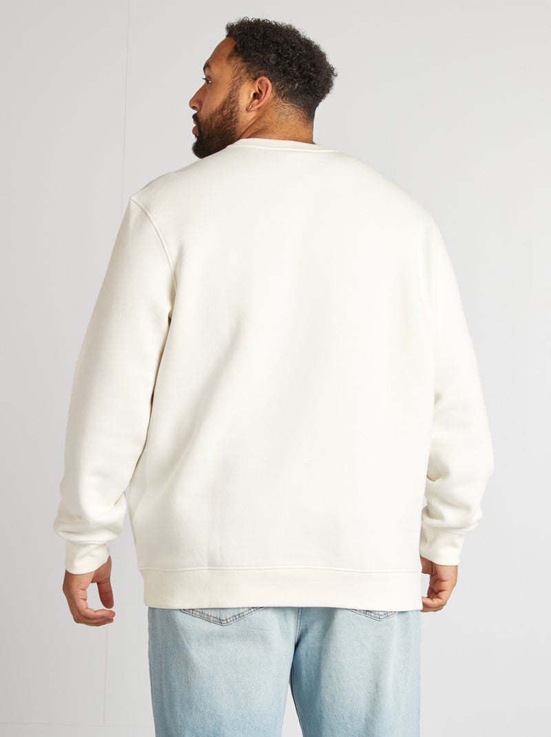 Sudadera lisa de chándal BLANCO - Kiabi