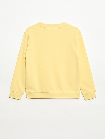 Sudadera lisa de chándal con cuello redondo