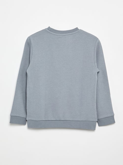 Sudadera lisa de chándal con cuello redondo - Kiabi